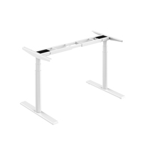 Bureau électrique à cadre métallique réglable Table assise et debout Bureau à hauteur réglable
