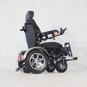 Sedia a rotelle elettrica per tutti i terreni personalizzabile con spazzole a vite senza fine da 1000 Watt motori elettromagnetici freni terapia riabilitativa - Product Image 3