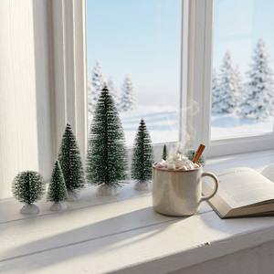 Mini Árbol <span class=keywords><strong>de</strong></span> Navidad SANWEI, Decoración Navideña <span class=keywords><strong>de</strong></span> Mesa, Mini Árbol <span class=keywords><strong>de</strong></span> Navidad Artificial <span class=keywords><strong>de</strong></span> Escritorio - Product Image 2