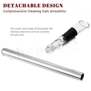 Enfriador de Vino de Acero Inoxidable de 3 Piezas, Varilla de Enfriamiento Rápido sin Hielo, Fácil de Transportar para Fiestas - Product Image 4