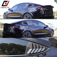 Aérations latérales sophistiquées pour Tesla Model 3 2018-2024, aspect fibre de carbone ABS, garniture de ventilation, kit carrosserie amélioré