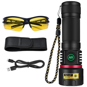 Torcia <span class=keywords><strong>UV</strong></span> Elius di Alta Gamma 365nm per Ispezione Banconote e Rilevamento Animali Domestici, IP65 Ricaricabile - Product Image 1