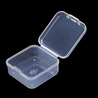 Mini boîtes de rangement, conteneurs vides en plastique transparent avec couvercle, à charnière, pour perles, fabrication artisanale de bijoux, bricolage, 6/48 pièces