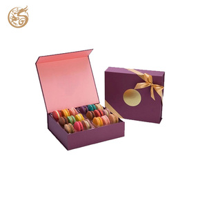 Custom Cardboard Wedding Favor Fancy Chocolate Macaron Cake Packaging Box