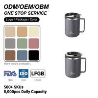 Mug isotherme en acier inoxydable 304 grande capacité, anti-fuite, avec couvercle et poignée, sans BPA, isolation thermique 6-12 heures, cadeau unisexe pour étudiants en dortoir