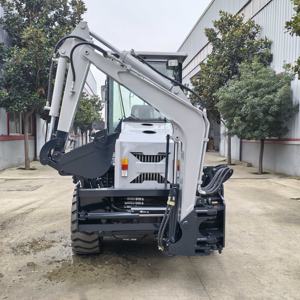 <span class=keywords><strong>Mini</strong></span> <span class=keywords><strong>pelle</strong></span> rétrocaveuse 4x4 remorquable, engin de terrassement en vente - Product Image 5