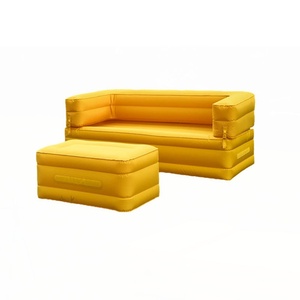 OEM/ODM Inflatable <b>Sofa</b>, a Transforming Couch with Multiple Uses Transform From <b>Sofa</b> to <b>Bed</b> Bulit-in Detachable <b>Air</b> Pump - Product Image 1