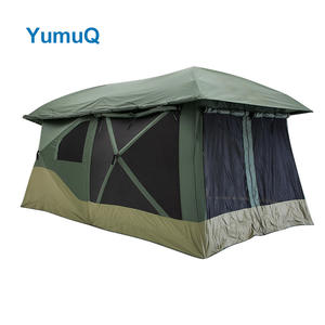 YumuQ Easy Up Oxford Polyester Étanche Double Écran Camp Dôme Géodésique Maison Extensible Abri Hub Tente - Product Image 1
