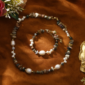 Gioielli Boho in Pietra Naturale, Collana e Bracciale con Perline in Stile Europeo e Americano, Regalo per Madre, Fidanzata, Amiche - Product Image 4
