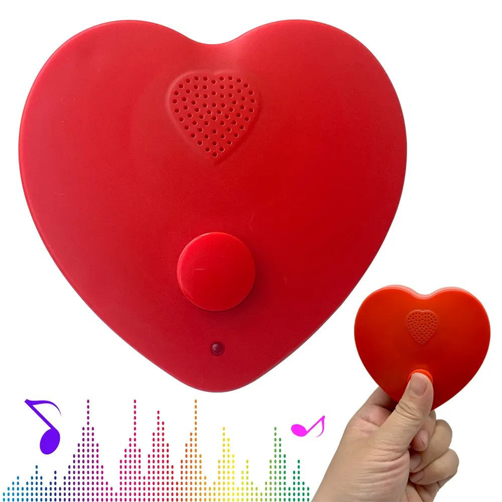 Individuelles Nachrichten-Aufnahme-Herz-Form-Sprachrekorder Kunststoff-Soundbox Musikmodul für Plüschtiere gefüllte Tierkissen