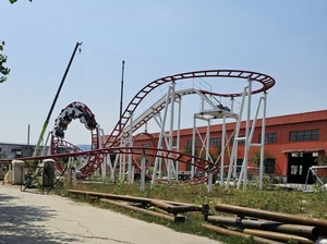 Grande montagne russe à sensations fortes superposées des frères Ali, en acier, pour parc d'attractions, utilisation en centre commercial en plein air - Product Image 4