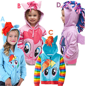 Offerta speciale europea americana giacca a maniche lunghe con cappuccio con cerniera bambina 'little for Pony Tales abbigliamento primavera autunno - Product Image 1