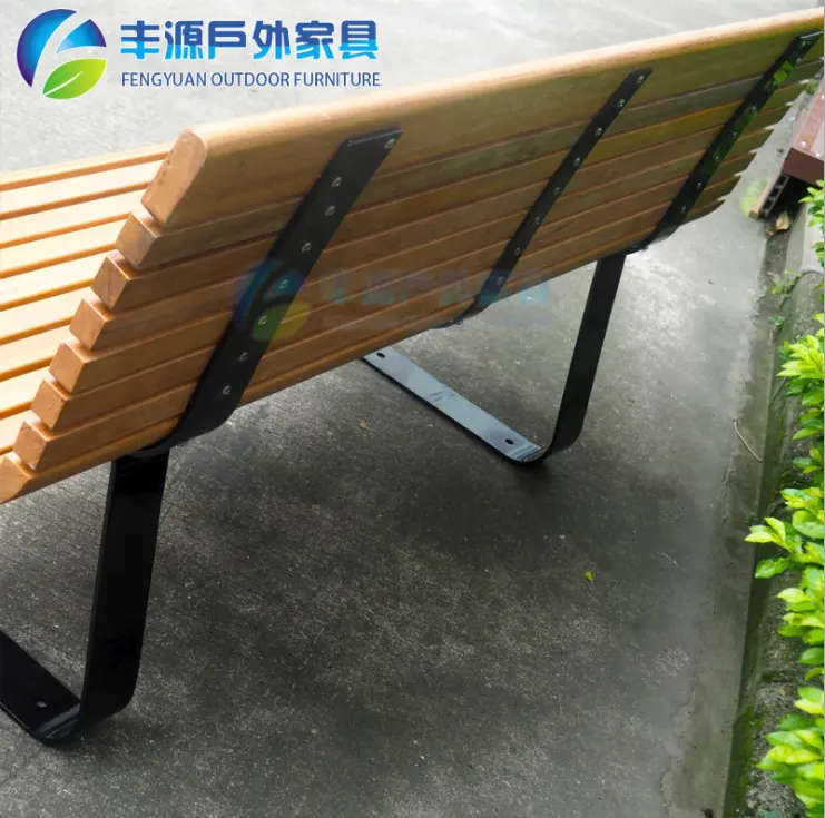 Factory Customized wooden Modern Park Bench Long Bench Street Furniture Patio Outdoor Bench Sofa Set Furniture