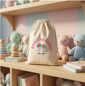 Bolsa de Almacenamiento con Cordón de Algodón Muselina Biodegradable, Impresa con Logotipo Personalizado, Color Personalizado, Impresión Flexográfica - Product Image 4