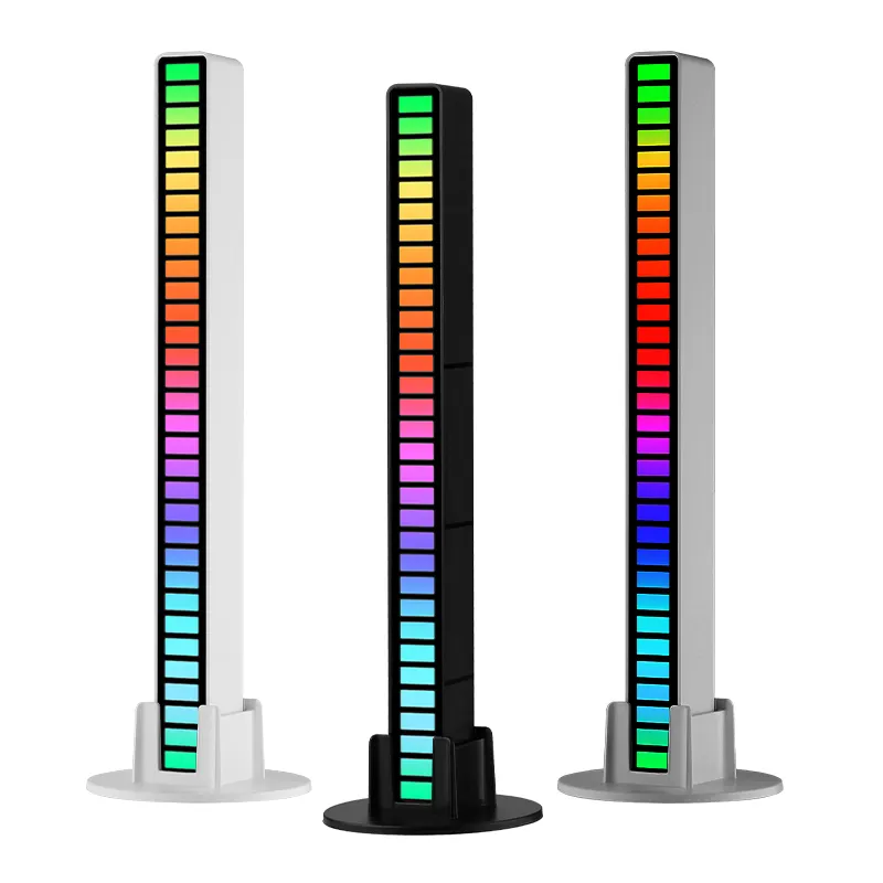 RGBIC Rhythm Light Sound Control Light, Oplaadbare Spraakgestuurde Pick-up Ritme-lichtbalk 32-bits Slimme Omgevingslichtbalk