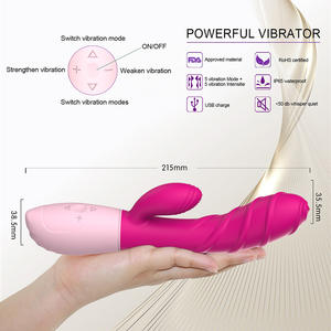 Vibratore a 10 velocità per il punto G femminile, dispositivo <span class=keywords><strong>intimo</strong></span> per il piacere autoso, bacchetta vibrante a doppia estremità, impermeabile IPX6, modello X17, per adulti - Product Image 2