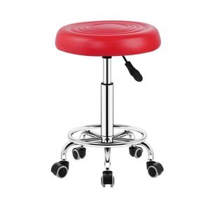 Taburete de bar de diseño delgado que ahorra espacio, asiento giratorio de cuero PU, rotación de 360 °, ideal para mostrador de desayuno de Isla de cocina pequeña - Product Image 2