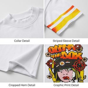 เสื้อยืดโอเวอร์ไซส์ทรงบ็อกซี่ ผ้าคอตตอนหนา 300GSM ซักย้อมสีแบบแอซิดวอช พิมพ์ลายกราฟิก สไตล์สตรีทแวร์ สำหรับผู้ชาย แบบสั่งทำ B2B - Product Image 3