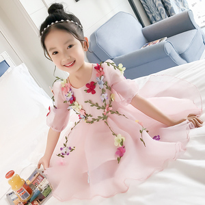 Vestidos Tutú de Verano para Niñas, Estilo Japonés Informal, Transpirables, con Estampado Floral, al por Mayor - Product Image 1