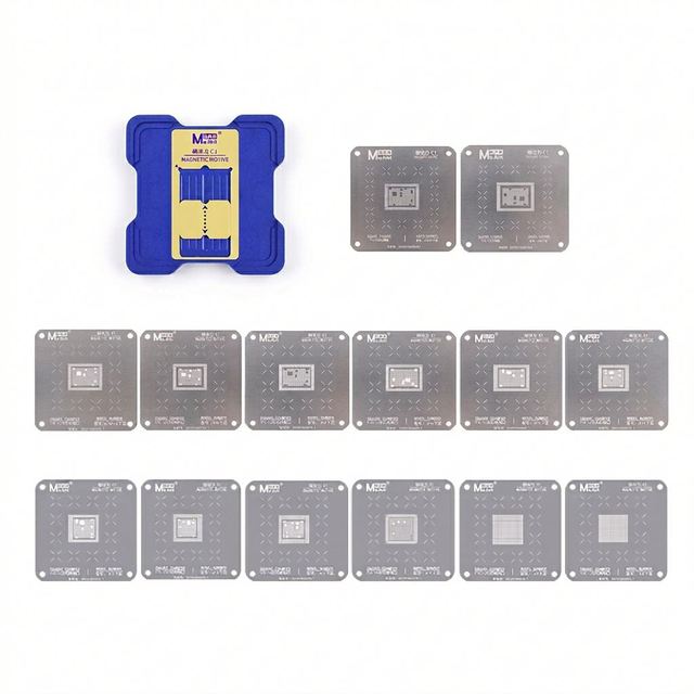 Maant CPU BGA Reballing Stencil Set for Phone Repair Magnetodynamic Tin Planting Platform Maant Repair Tool