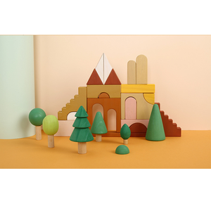 Giocattoli in Legno Personalizzati Ecologici Non Tossici Unisex Colorati a Forma di Alberi Decorazione per Cameretta 8 Pezzi Montessori Educazione Cognitiva Precoce - Product Image 6