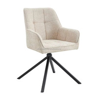 Chaise de coiffeuse rembourrée avec accoudoirs et base pivotante, style moderne, pour chambre à coucher et coiffeuse - Vente en gros