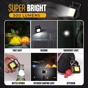 Mini porte-clés COB multifonction Lampe d'urgence rechargeable USB Lampe magnétique de réparation Lampe de poche pour <span class=keywords><strong>camping</strong></span> en plein air - Product Image 6