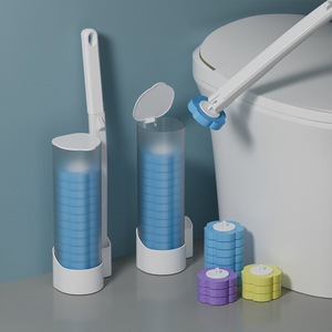Disposable Toilet <b>Brush</b> Sponge Replacement Head Set Oval Shape Sponge Material For Bathroom Cleaning - Product Image 3