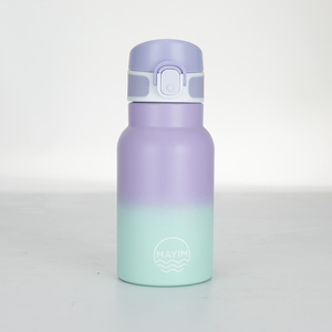 Nouvelle gourde portable en acier inoxydable avec anse, couleur dégradée, isolée, sans BPA, pour l'extérieur, avec paille en silicone - Product Image 3