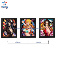Ricky Ocean Adventure Glow 3D Affiche Pirate Carte Au Trésor Style UV Enduit En Plastique Art PET pour 3D Anime Affiche Chambres À Thème
