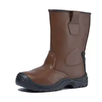 Черная защитная обувь, водонепроницаемая защитная обувь, брендовая кожаная обувь для активного отдыха mtallic SBP SRC pu подошва со стальным носком, легкая защитная обувь