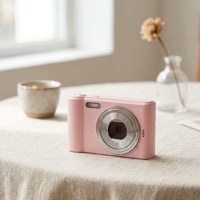 Mini Compact Mirrorless Point Shoot Digital Camera Full HD Video Optical/Electronic Stabilization Face Detection Rechargeable