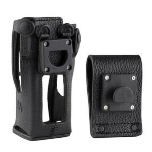 Motorola pmln73compatible uyumlu <span class=keywords><strong>3</strong></span> inç sert deri taşıma çantası ile döner klip ve Walkie Talkie için sabit kemer döngü - Product Image 2