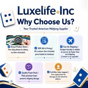 ชุดไพ่นกกระจอกอะคริลิคสไตล์อเมริกัน Luxelife รุ่นโมเดิร์น 160 ชิ้น แบบพกพา เกมสุดหรูสำหรับความบันเทิงภายในบ้าน - Product Image 6