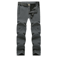 Pantalon tactique d'hiver pour l'extérieur, taille mi-haute, élastique, imperméable, épais, chaud, en laine, effet peau de requin