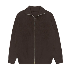 <span class=keywords><strong>Cardigan</strong></span> Personalizzato con Logo, Moda Autunno Inverno, Giacca Unisex in Maglia Nera con <span class=keywords><strong>Zip</strong></span>, Maglione da Uomo - Product Image 3