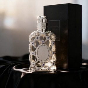Flacone per Profumo Unico 50ML <span class=keywords><strong>75ML</strong></span> con Design a Conchiglia, Bottiglia Ricaricabile con Pompa Spray e Collo a Crimpatura, Personalizzazione Logo Accettata - Product Image 1