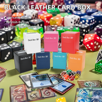 Vente chaude Porte-cartes en cuir noir personnalisé Boîtes de rangement en PP pour cartes à collectionner et rangement de crayons