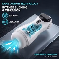 Masturbateur automatique pour homme avec 10 vibromasseurs et 4 modes de succion, vagin artificiel, poche vaginale, jouets sexuels pour hommes