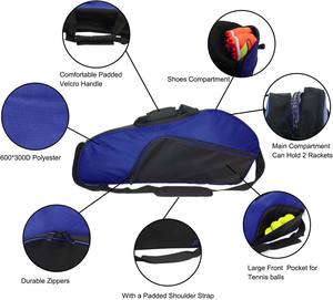 Muestra Gratuita: Bolsa Organizadora para Pickleball, Porta Palas, Bolsa Multideportiva, Mochila Espaciosa con Compartimento para Laptop, Tela de Algodón - Product Image 6