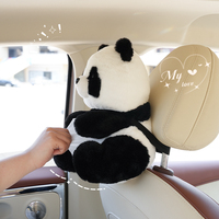Boîte à mouchoirs INS tendance, housse douce et adorable en forme de panda, sac de rangement créatif, pochette suspendue, enveloppe pour boîte à mouchoirs pour voiture et maison