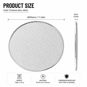 Pure Titanium Grill Mesh Ultralight Camping <b>BBQ</b> Grill Net Food Grade Outdoor Cooking Grate Rust Resistant Durable OEM Available - Product Image 4