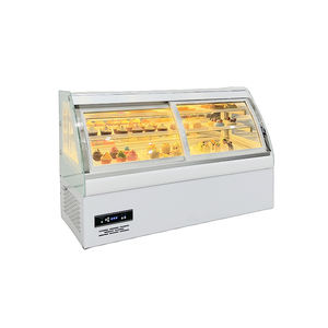 <span class=keywords><strong>Vitrina</strong></span> Refrigerada Curva para Mesa, Exhibición Comercial de Pasteles, Refrigeración por Aire, Control Digital de Temperatura, 2 Puertas - Product Image 1