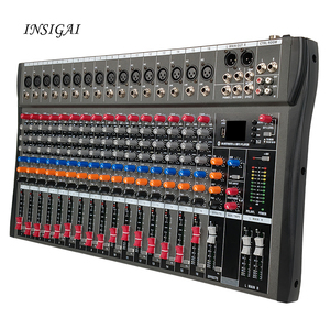 Mezcladora Profesional INSIGAI <span class=keywords><strong>de</strong></span> 16 Canales con Potencia Incorporada Consola <span class=keywords><strong>de</strong></span> Audio con Controlador <span class=keywords><strong>USB</strong></span> para Sonido en Vivo - Product Image 1