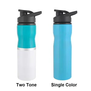 Flip Up Lid And Carry Loop Eco Friendly BPA Free Drinking Metal 2 Tone Color 750ML 18/8 Stainless Steel Sport Water Bottle