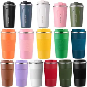 BORGE 380ml 510ml Double Walled Stainless Steel Portable Insulated Thermos Coffee Tumbler