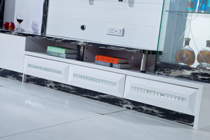 Thiết kế hiện đại sang trọng nhà gỗ LED Treo Tường TV Tủ nối dài bằng gỗ nội thất phòng khách đơn vị hiển thị - Product Image 2