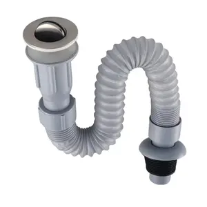 Bathroom accessories Retractable basin sewer pipe washbasin drain pipe hose S-bend plastic joint drain