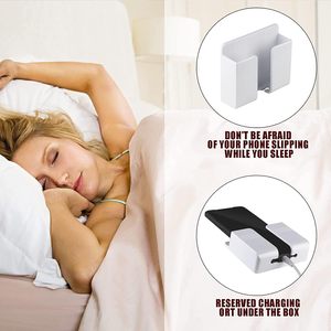 Universal Portable Home Living Room <b>Plastic</b> Wall Mount Double Tier Multi-functional Phone Holder <b>Rack</b> - Product Image 6