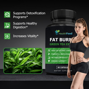 Private Label Green Tea Extract Fat Burner Capsules Promotes Clarity and Focus Supports Healthy Digestion Metabolism Boost - Product Image 3